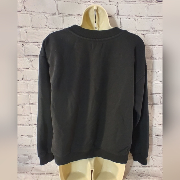 Pact Sweatshirt V Neck Courtside Black Soft Pullover M - Picture 2 of 11